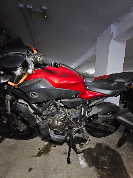 Yamaha mt07 siniestrada